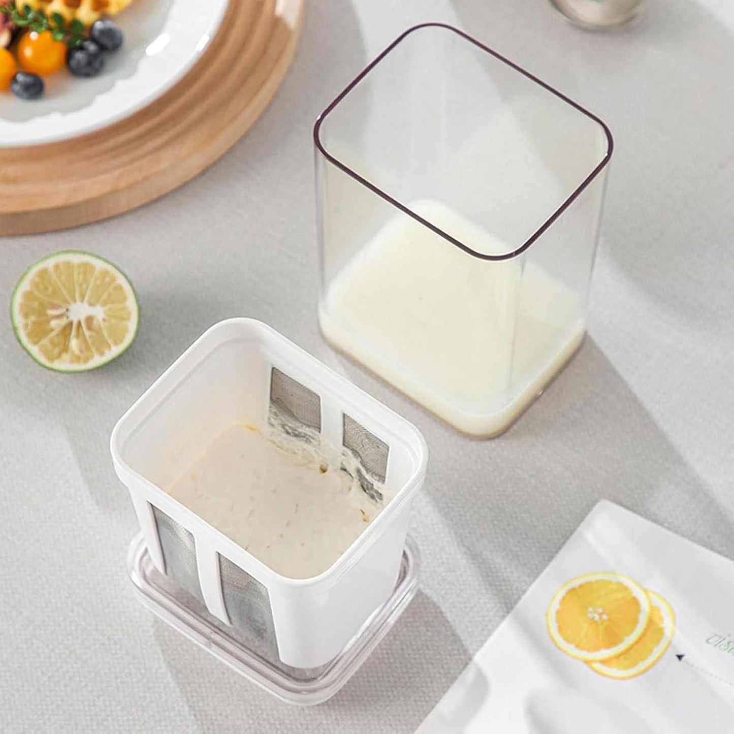 Multi purpose yogurt filter and curd strainer
